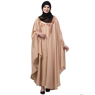 Threads Embroidery Irani Kaftan - Skin